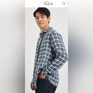 RAILS - Men's Blue Plaid Flannel Shirt Sz Large